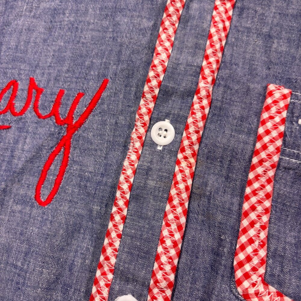 Vintage 70s Montgomery Ward Shirt Womens Medium Chain Stitched Mushrooms - Picture 6 of 15